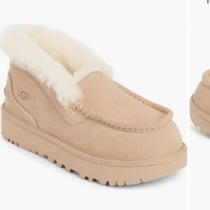 UGG Cream Genuine Shearling Slip-On Loafers- Never Worn!!
